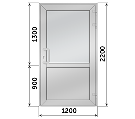 Одностворчатая дверь глухая СИАЛ 1200x2200