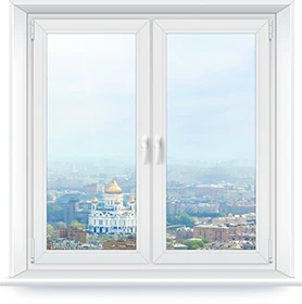 Окно ПВХ двухстворчатое Novotex EcoLine 70